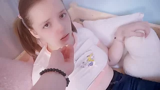 Estimated SEX with TEEN GIRL and CREAMPIE in a BALD PUSSY by step Abb